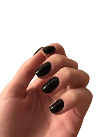 black short nails gel