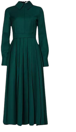 EMILIA WICKSTEAD - Maram collared wool midi dress | Selfridges.com