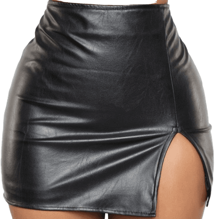 FN FAUX LEATHER SKIRT