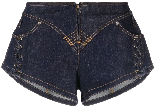 Jean Paul Gaultier lace-up Denim Shorts - Farfetch