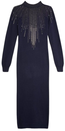 Embellished Knit Midi Dress | Karen Millen
