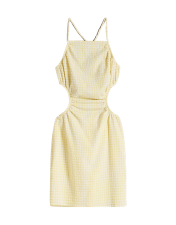 Gingham dress with back vent and straps - Join Life - Woman | Bershka