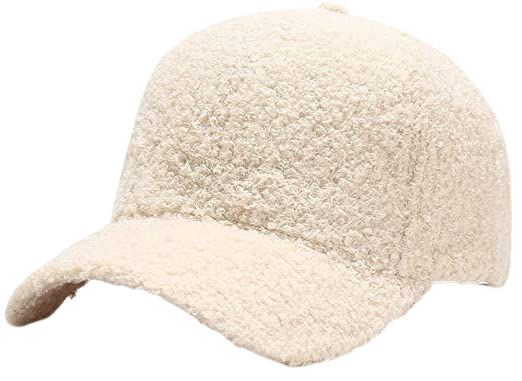 Avilego Winter Baseball Cap for Women Lamb Wool Solid Color Warm Baseball Cap for Outdoor Travel at Amazon Women’s Clothing store