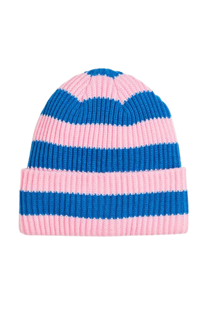 Appliquéd Ribbed Hat - Bright blue/striped - Ladies | H&M US