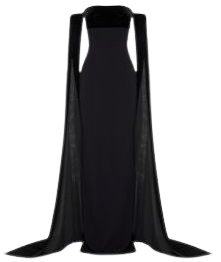 black long sleeve gown