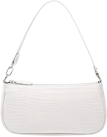 Amazon.com: HROECHY Shoulder Bags for Women Small White Purse Y2K Handbag Crocodile Pattern Clutch 90s Purses : Clothing, Shoes & Jewelry