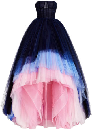 Tiered Pleated Tulle Gown By Carolina Herrera | Moda Operandi