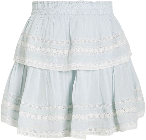 Lace Ruffle Mini Skirt | INTERMIX®