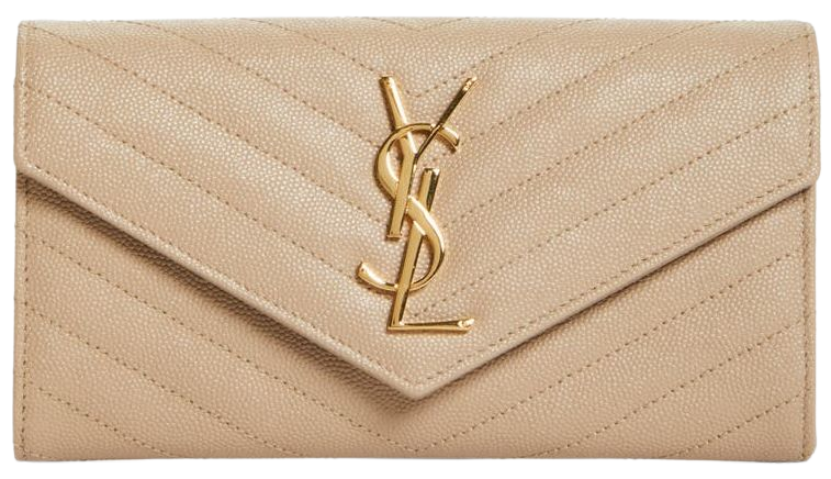 Saint Laurent Monogramme Logo Leather Flap Wallet | Nordstrom