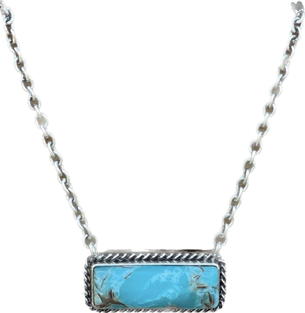 Turquoise western bar necklace