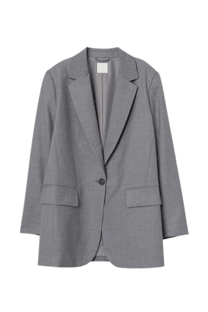 Oversized Jacket - Gray melange - | H&M US