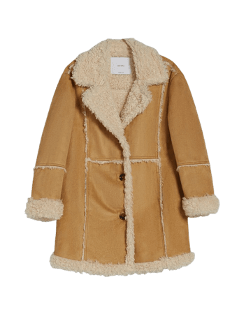 Double-sided faux suede jacket - Outerwear - Woman | Bershka