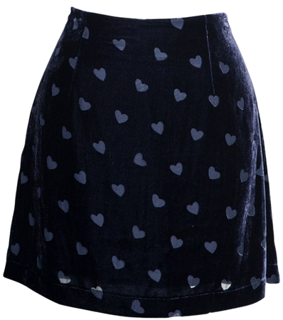 Heart Navy Blue Skirt