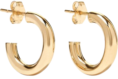 LOREN STEWART Chubbie Huggies 10-karat gold hoop earrings