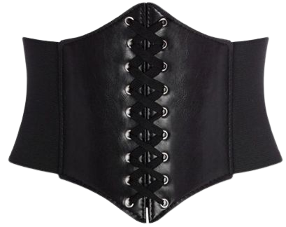 Black Leather Corset Belt