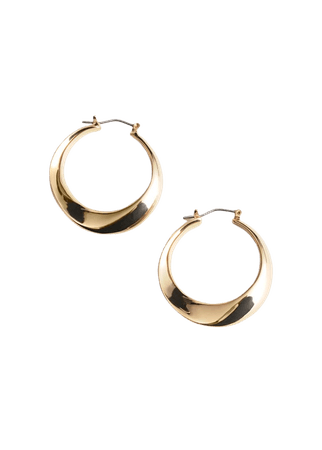 Twisted Hoop Earrings - Gold - Hoops -