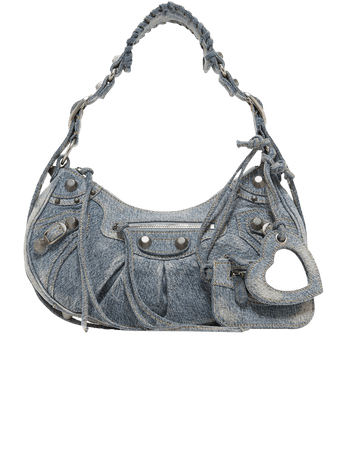 Le Cagole Small Denim Shoulder Bag By Balenciaga | Moda Operandi