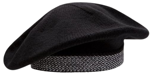 black and white merino wool beret | agnès b.