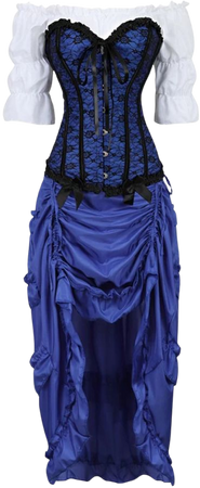 Blue corset dress