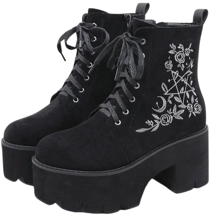 Gothic Boots Women Goth Black Shoes Gothic Punk Platform | Etsy