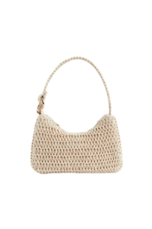 Straw Shoulder Bag - Light beige - Ladies | H&M US