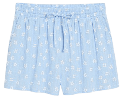 Blue floral flowy shorts - Blue floral - Shorts - Monki WW