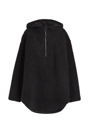 Oversized Fleece Hoodie - Black - Ladies | H&M US