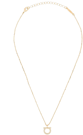 Salvatore Ferragamo crystal-embellished Gancini necklace
