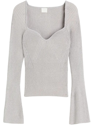 Rib-knit Sweater - Light gray/silver-colored - Ladies | H&M US