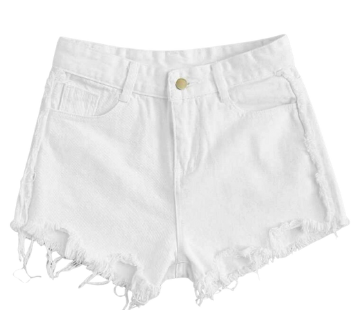 white jean shorts