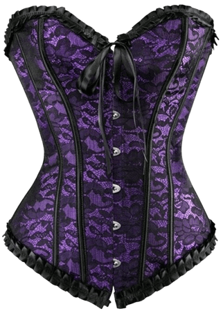 Purple black corset goth vampire witch