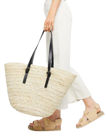 South Beach straw tote in natural | ASOS