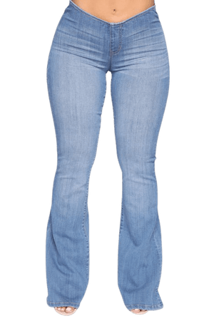 Jenny Everyday Low Rise Flare Jean - Light Blue Wash | Fashion Nova, Jeans | Fashion Nova