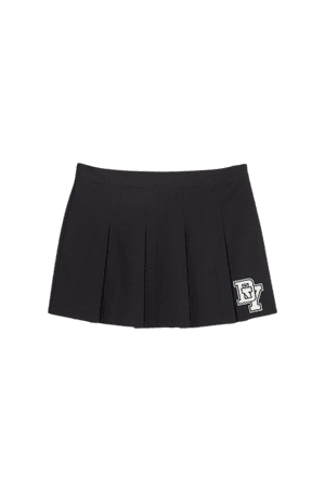 H&M+ Short Twill Skirt - Black/DY - Ladies | H&M US