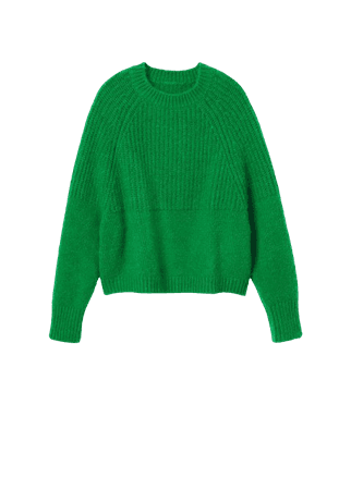 Contrasting knit sweater - Women | Mango USA