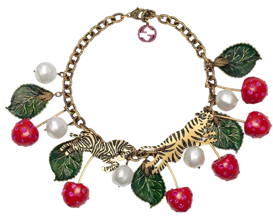Gucci Cherry Tiger Necklace
