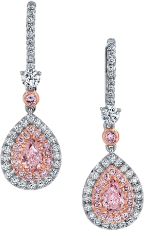 pink and diamond earrings