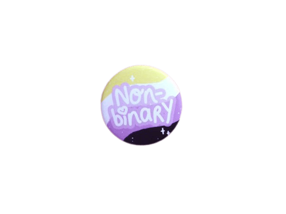 Non-binary Flag 38mm Pin Badge Pastel Fairy Kei Queer LGBT | Etsy