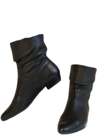 80s black slouch boots