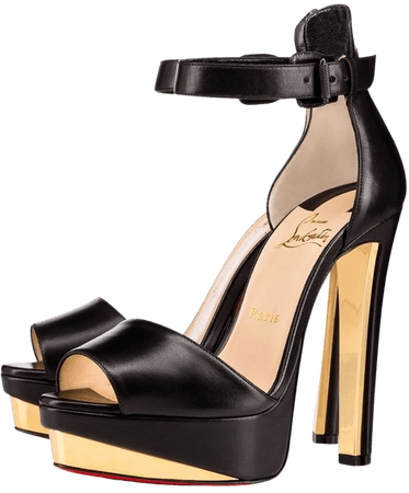black gold louboutin shoes
