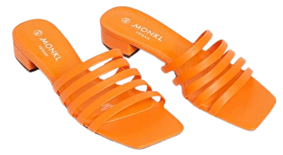 Orange strappy sandals - White - Monki WW