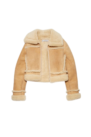 Acne Studios - Shearling leather jacket - Beige