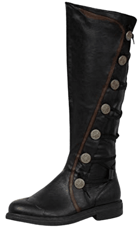 Black medieval boots