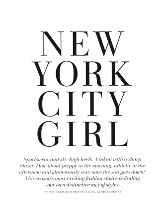 New York city girl text