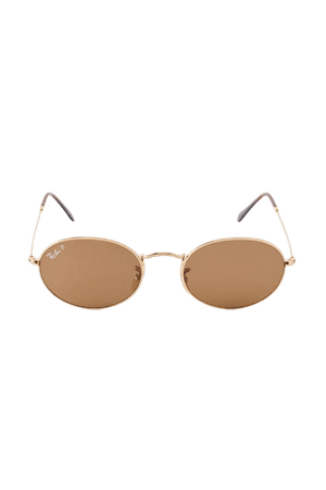 Ray-Ban Oval Metal Polarized Sunglasses | Urban Outfitters