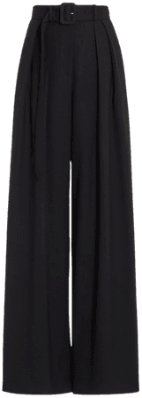 Pleated Stretch-Wool Wide-Leg Pants By Brandon Maxwell | Moda Operandi