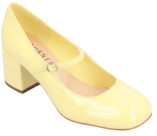 yellow Mary Jane shoes