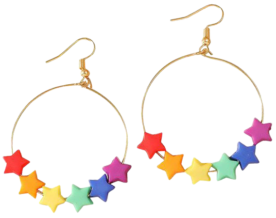 Star Hoop Earrings - Boogzel Apparel