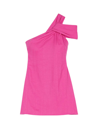 Asymmetrical linen dress - Dresses | Maje