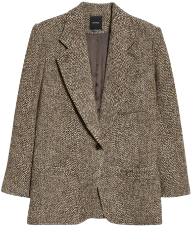 Smythe Oversize Herringbone Tweed Blazer | Nordstrom